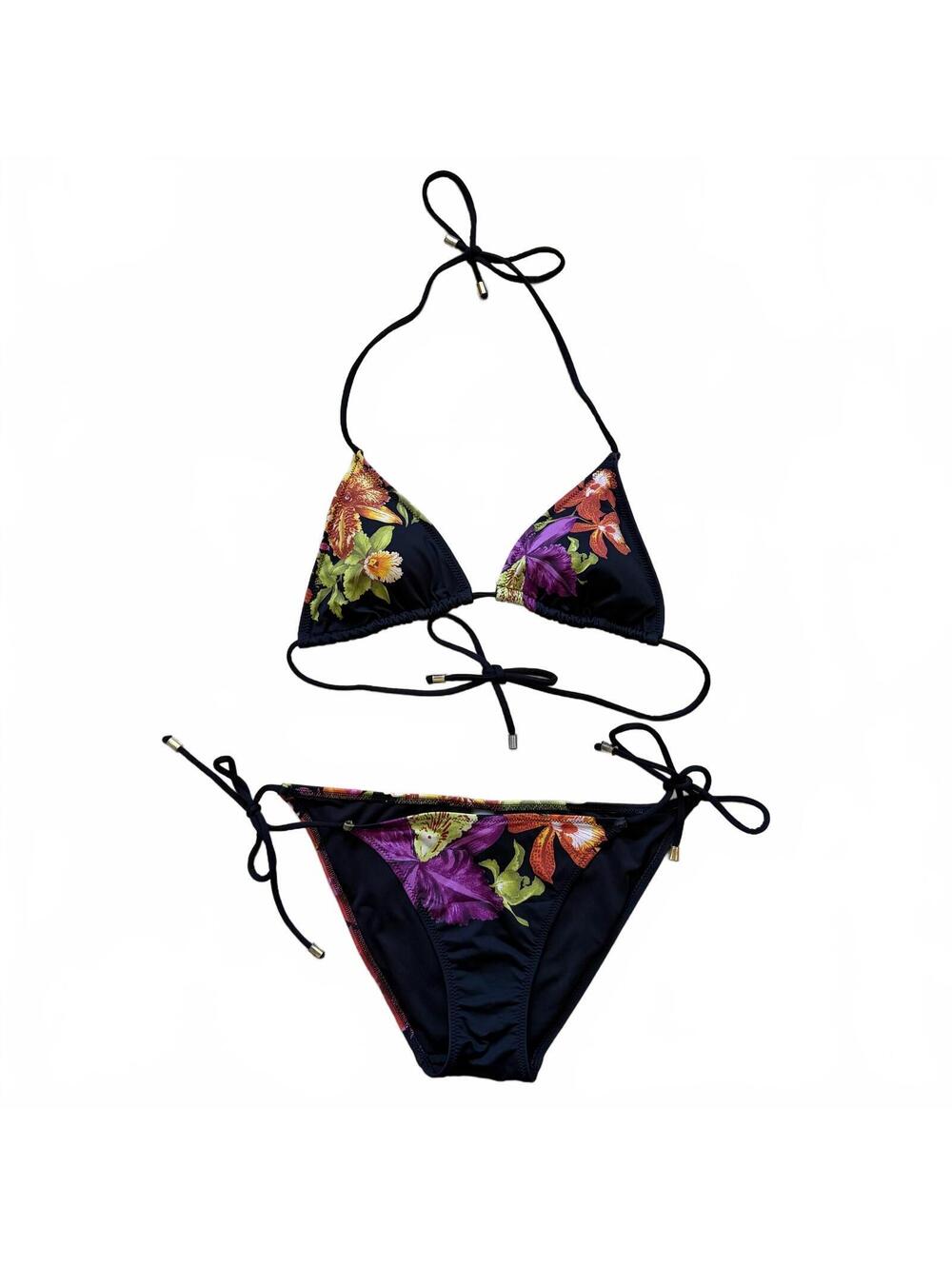 Victoria's Secret Floral String Bikini Set Tropical Print D&G Women's Size Small